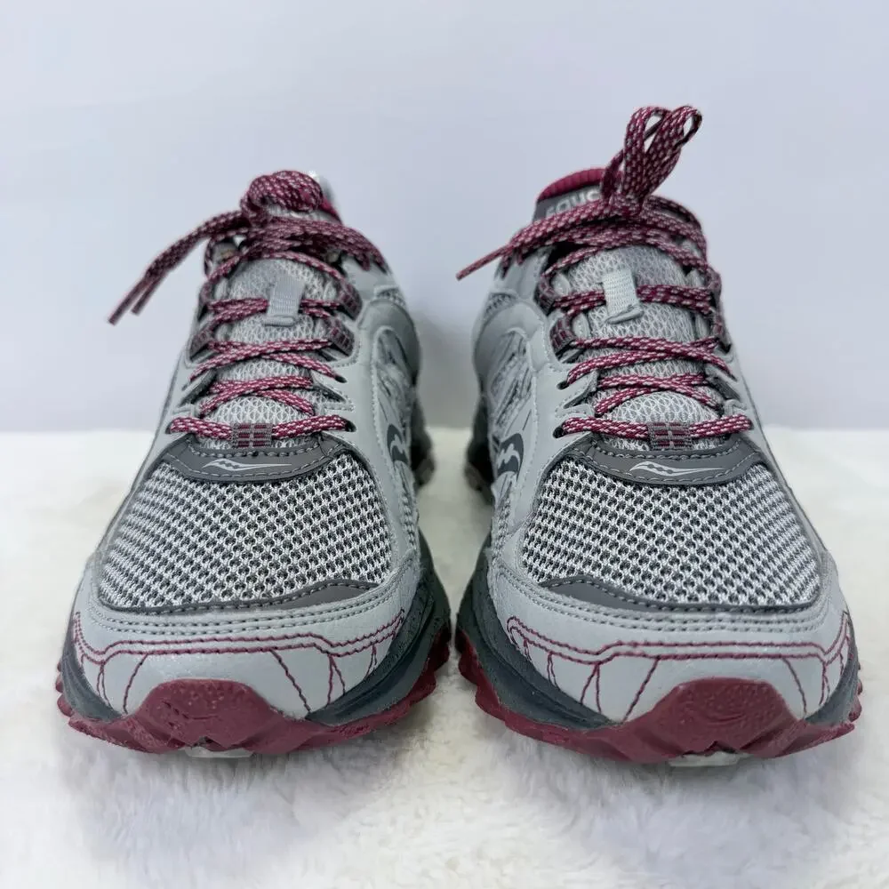 Saucony Excursion TR9 Trail Running Shoes Gray Plum Womens Size 8 Wide